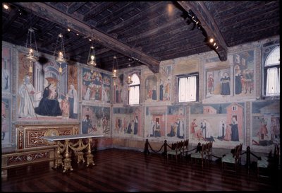 Allmän bild av livet för St Francesca roman (fresk av Antoniazzo Romano