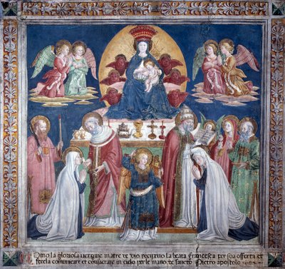 St. Francesca Romanas liv: På juldagen av Antoniazzo Romano