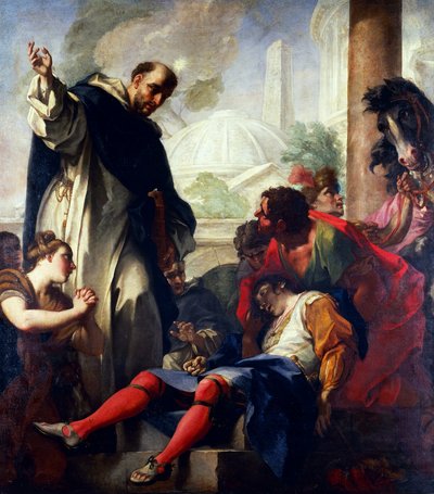 Italienska: S:t Dominikus mirakel S:t Dominikus mirakel av Antonio Balestra