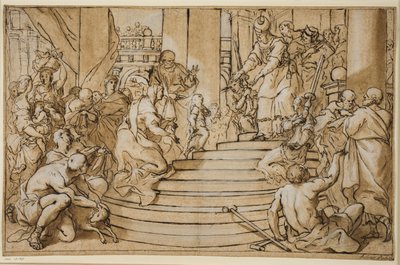 Presentationen av jungfrun i templet av Antonio Balestra