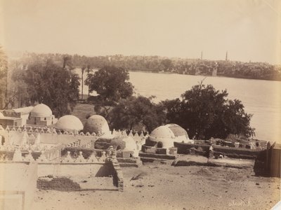 Asyut, Utsikt från berget, ca. 1870-talet -1880. av Antonio Beato