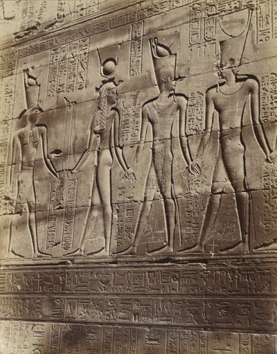 Basrelief från templet i Edfu av Antonio Beato