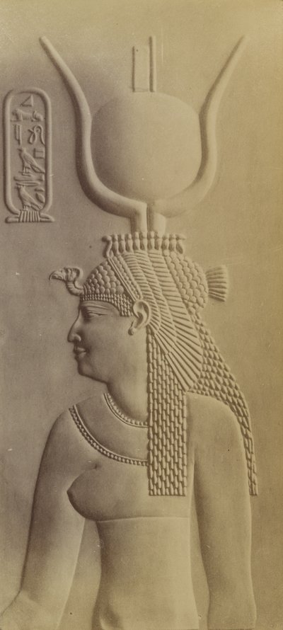 Cleopatra, tempel i Dendera av Antonio Beato
