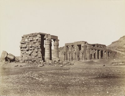 Allmän bild av Ramesseum, Thebe av Antonio Beato