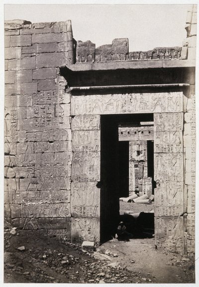 Ruinerna av Karnak, ca 1900 (foto) av Antonio Beato