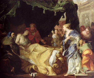 Antiochus (324-261 BC) and Stratonice (The Dying Prince) 1691-1705  av Antonio Bellucci