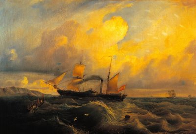 Isabell II, den första skruvångaren i den kungliga spanska flottan av Antonio Brugada