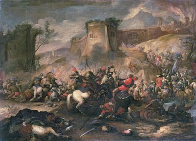 Kavalleri skärmytslingar mellan korsfarare och turkar av Antonio Calza