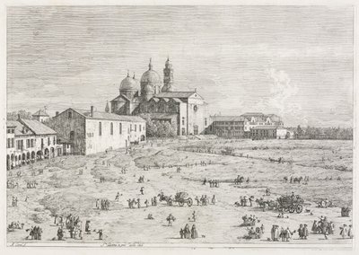 Utsikt: Church of Saint Justina i Prà della Valle, Padua av Antonio Canaletto