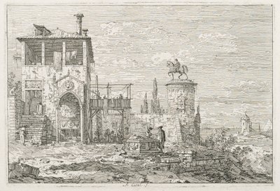 Utsikt: Ridsportmonumentet av Antonio Canaletto