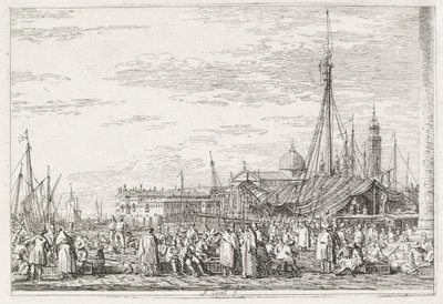 Utsikt: Marknaden på Molo av Antonio Canaletto