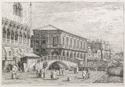 Visningar: Fängelset, Venedig, 1735-1746. av Giovanni Antonio Canal