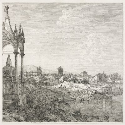 Visningar: En biskops grav av Antonio Canaletto