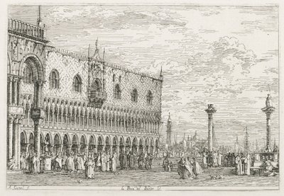 Visningar: Proklamationens sten i Venedig av Antonio Canaletto