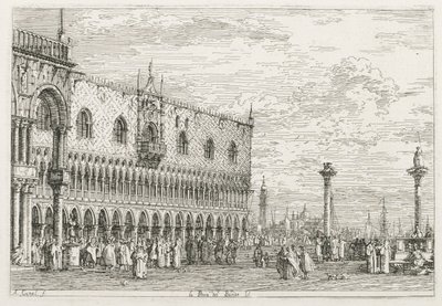 Visningar: Proklamationens sten i Venedig, 1735-1746. av Giovanni Antonio Canal