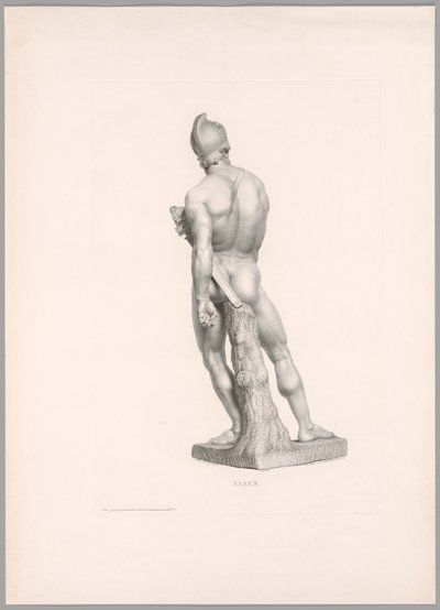 Ajax, bakifrån, från Oeuvre de Canova av Antonio Canova