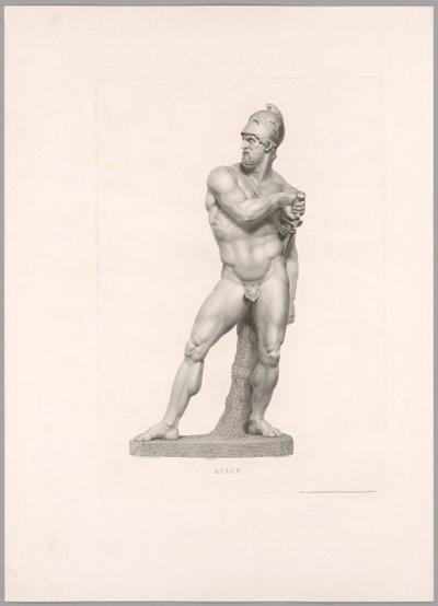 Ajax, framifrån, från Oeuvre de Canova av Antonio Canova