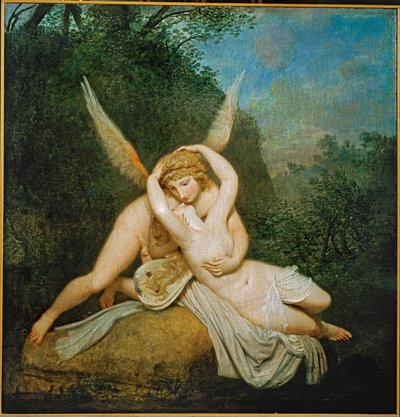 Amor och Psyke ... (målning på duk) av Antonio Canova