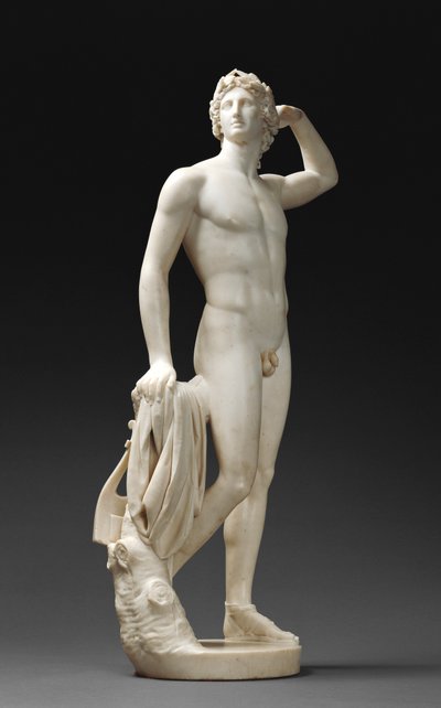Apollo kröner sig själv av Antonio Canova