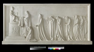 Hecuba erbjuder peplum till Pallas Athena, 1790-92 (gips) av Antonio Canova