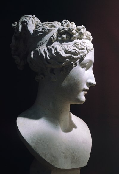 Paolina Borghese som Venus Victrix, av Antonio Canova (1757-1822), vit marmor av Antonio Canova