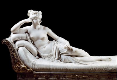 Pauline Bonaparte, prinsessan Borghese (1780 - 1825) syster till Napoleon I representerad i Victorious Venus Marble Sculpture av Antonio Canova (1757-1822) 1804-1808 Rom, Galleria Borghese av Antonio Canova