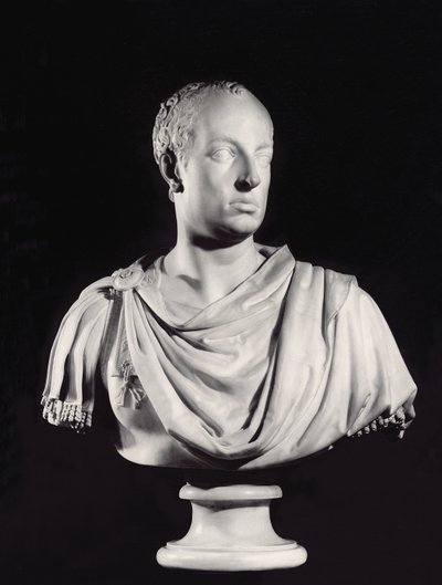 Porträtt av den heliga romerska kejsaren Frans I (1708-65) (marmor) (se även 82132) av Antonio Canova