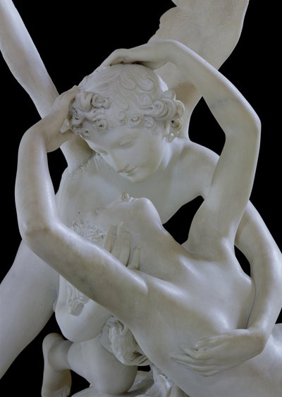 Psyche Återupplivad av Kiss of Cupid-marmordetaljen från 123192 av Antonio Canova