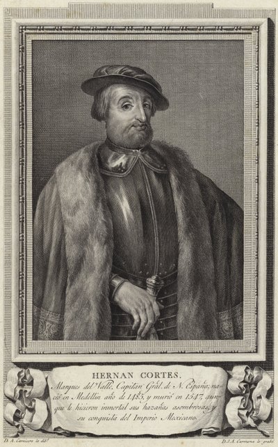 Hernan Cortez av Antonio Carnicero