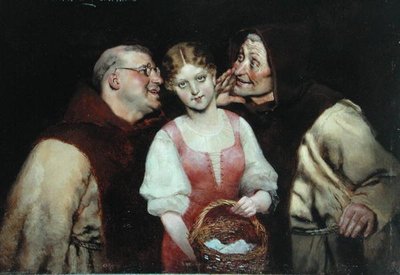 Between Two Fires (olja på panel) av Antonio Casanova y Estorach