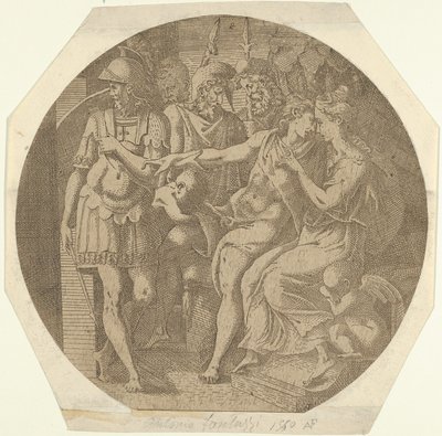 En man som säger farväl till en kvinna, 1540-45. av Antonio Fantuzzi