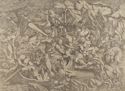 Nauplius hämnd, 1540-45. av Antonio Fantuzzi