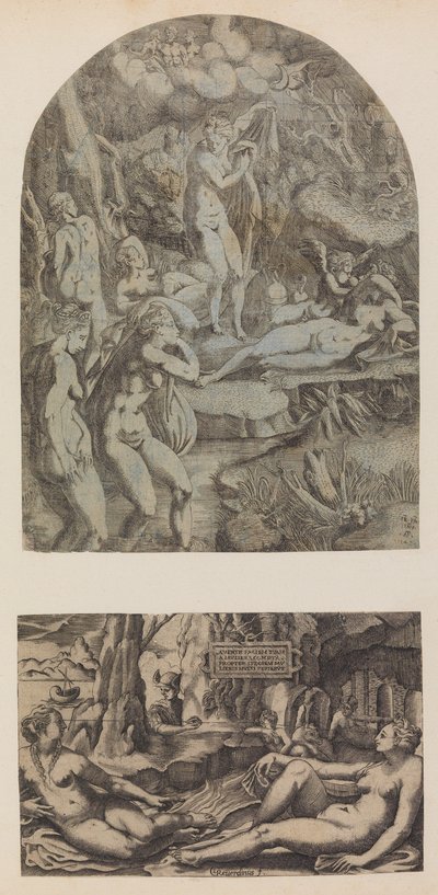 Venus och nymfer badar, 1543. av Antonio Fantuzzi