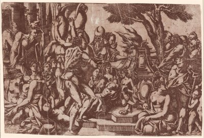 Offer till Priapus av Antonio Fantuzzi after Rosso Fiorentino