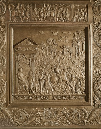St. Pauls martyrskap, detalj från basilikans centrala dörr, dekorerad 1439-45 (brons) (se även 247330-247337) av Antonio Filarete