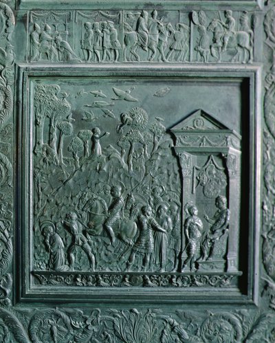 Halshuggningen av St Paul, detalj från "Filarete-dörren", 1445 (brons) av Antonio Filarete