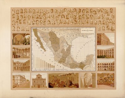 Atlas målare är historiska i de mexikanska Förenta staterna. av Antonio García Cubas