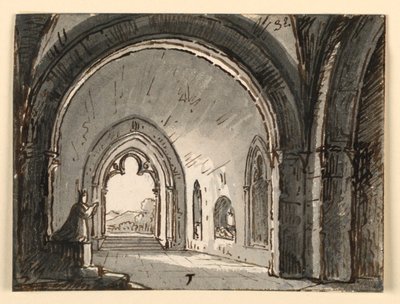 Interiör av kyrkan nära Faenza av Antonio Giuseppe Basoli