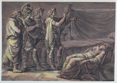 Nero hittar kroppen av sin mor, Agrippina av Antonio Giuseppe Basoli