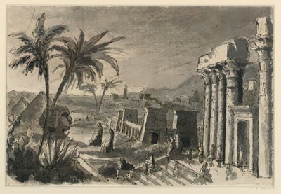 Scenografi, egyptisk stad av Antonio Giuseppe Basoli