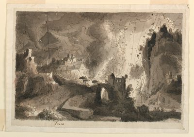 Scenografi, Stadsbränning av Antonio Giuseppe Basoli