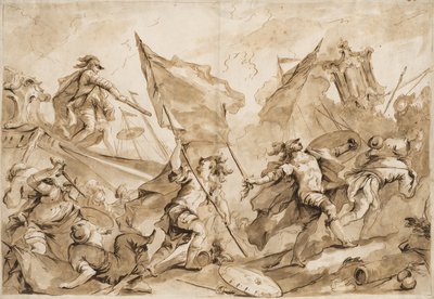 Jacopo Marcello regisserar anfallet på Gallipoli av Antonio Guardi