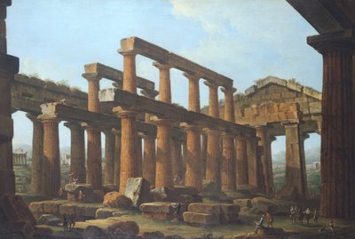 Poseidons tempel i Paestum av Antonio Joli (1700-1777) av Antonio Joli