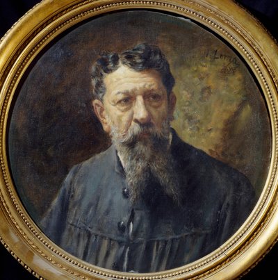 Porträtt av målaren Scomparini, av Antonio Lonza (1846-1918) av Antonio Lonza