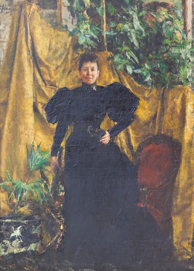 Porträtt av fru Pantaleoni av Antonio Mancini