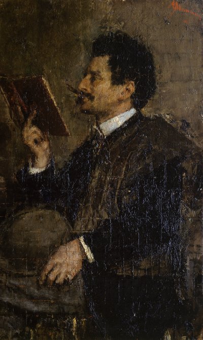 Porträtt av kritikern Saverio Kambo av Antonio Mancini