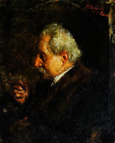 Porträtt av konstnärens far av Antonio Mancini