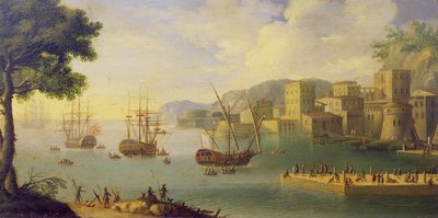 Hamnen i Leghorn av Antonio Maria Viani