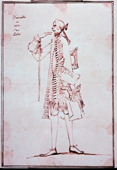 Porträtt av Carlo Broschi kallad Farinelli (1705-1782) Italiensk castrato (castrat) Tecknad av Anton Maria Zanetti (1680-1767). 1700-talet. Privat samling. av Antonio Maria Zanetti