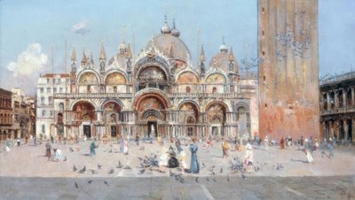 Markusplatsen i Venedig av Antonio Maria de Reyna Manescau